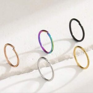 5 nose ring hoops